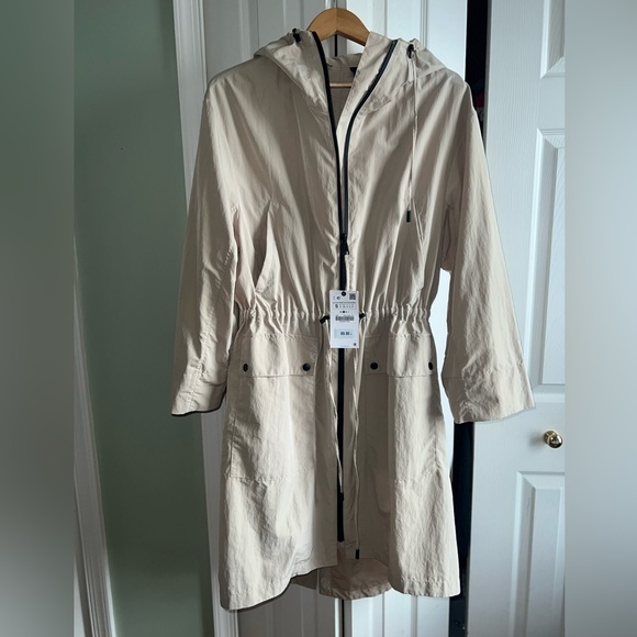 ZARA HOODED PARKA WITH DRAW STRING WAIST - Picture 4 of 7